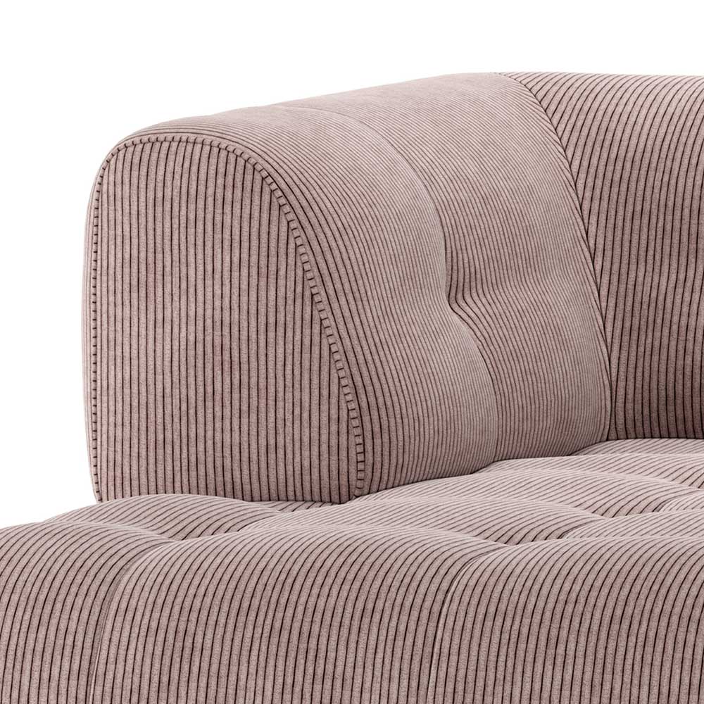 Modulsofa Element Mauve Mauritius aus Cord in modernem Design