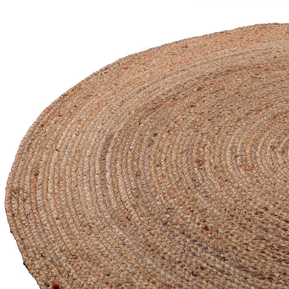 Jute Teppiche rund Donnlyza in Beige Rosa 150 cm (2er Set)