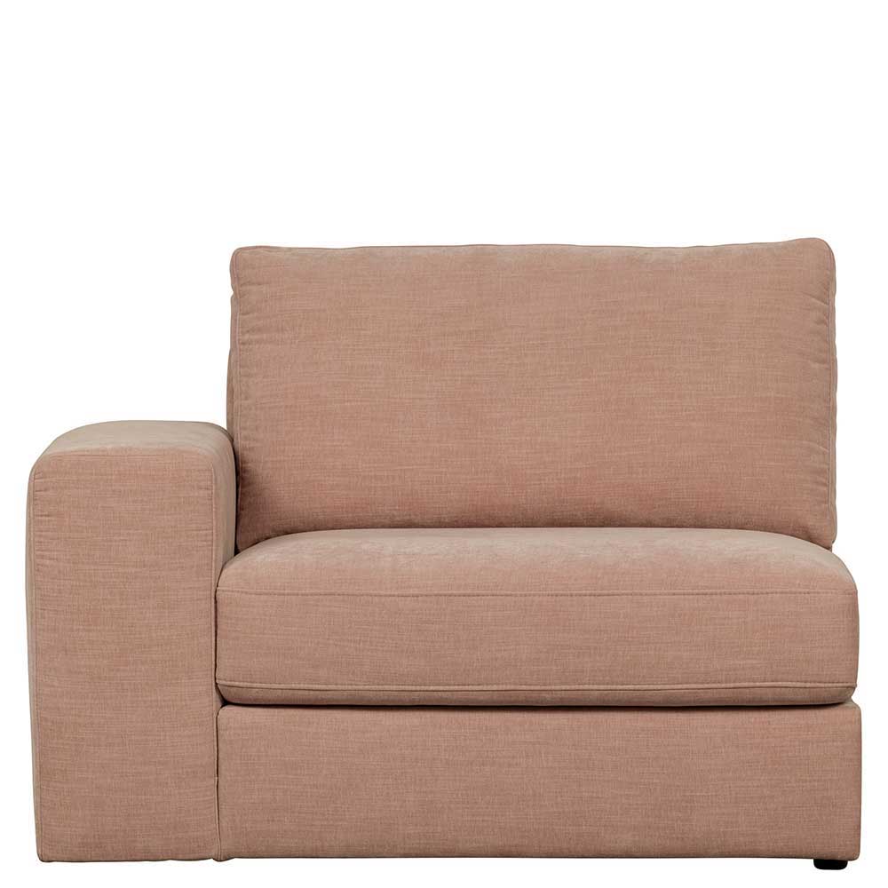 Rosa Modulsofa Oktamian in modernem Design mit vier Sitzplätzen