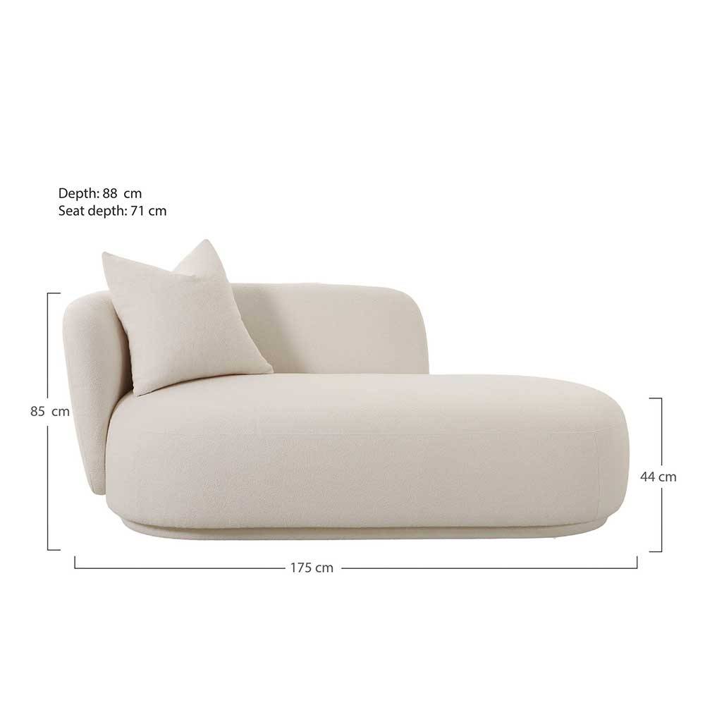 Sofa Tangona in Cremeweiß im Skandi Design