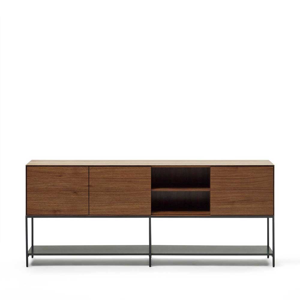 Hohes Sideboard Pleanos in Nussbaumfarben 195 cm breit