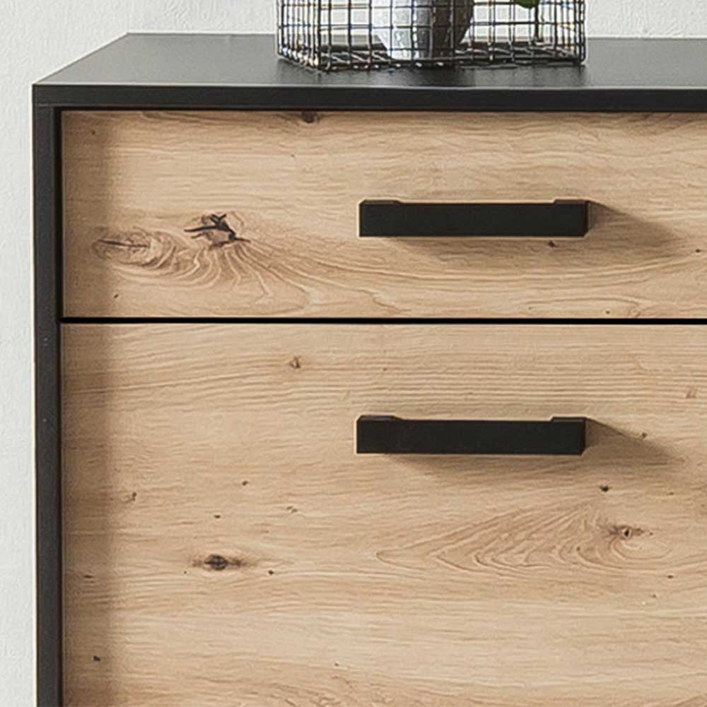 Großes Sideboard Liazuria 3 Türen 3 Schubladen in modernem Design