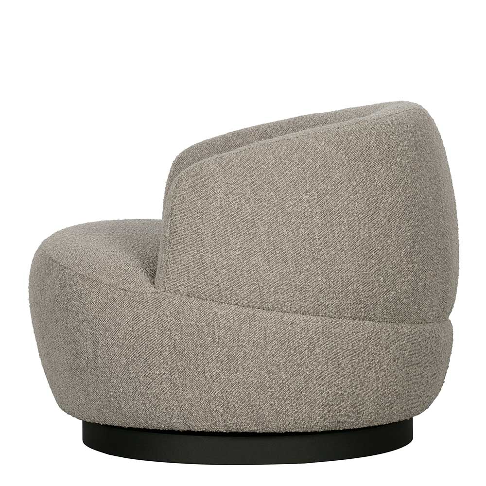 Lounge Sessel Zalau mit Boucle Stoff Bezug drehbar