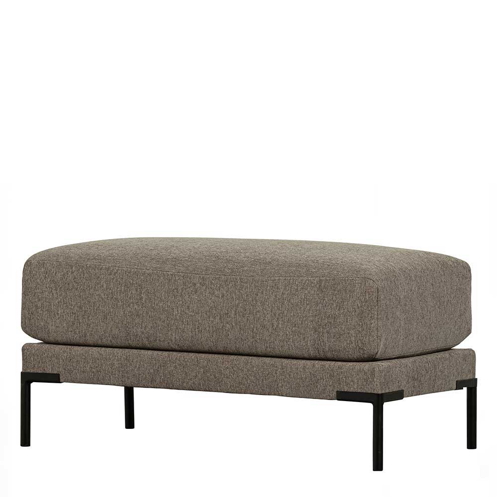 Modulares Sofa Udjaca in Taupe und Schwarz mit fünf Sitzplätzen