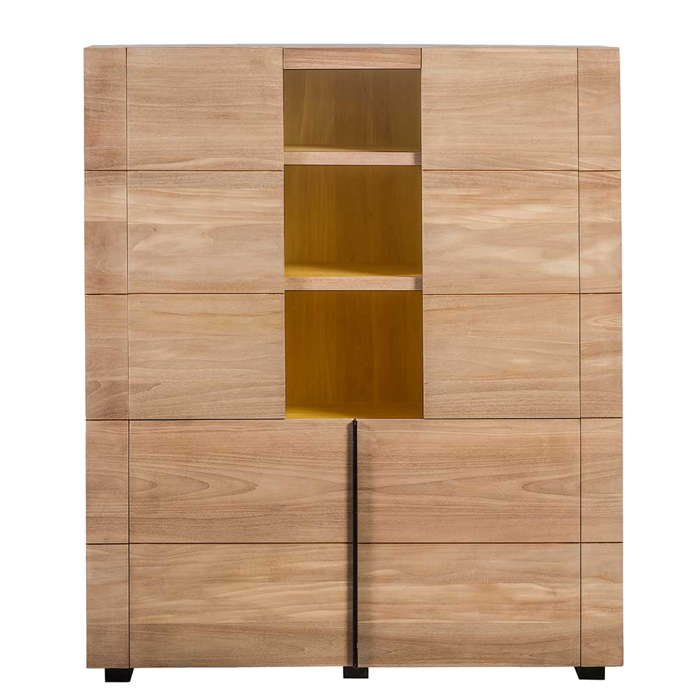 Highboard Atamba in Teakfarben 150 cm hoch