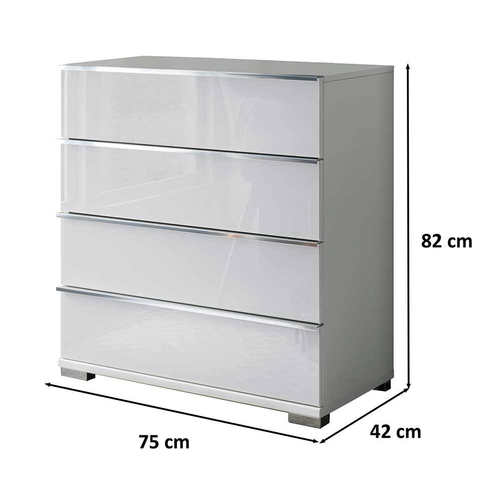 Schubladenkommode Bean Front glasbeschichtet - 75 cm breit