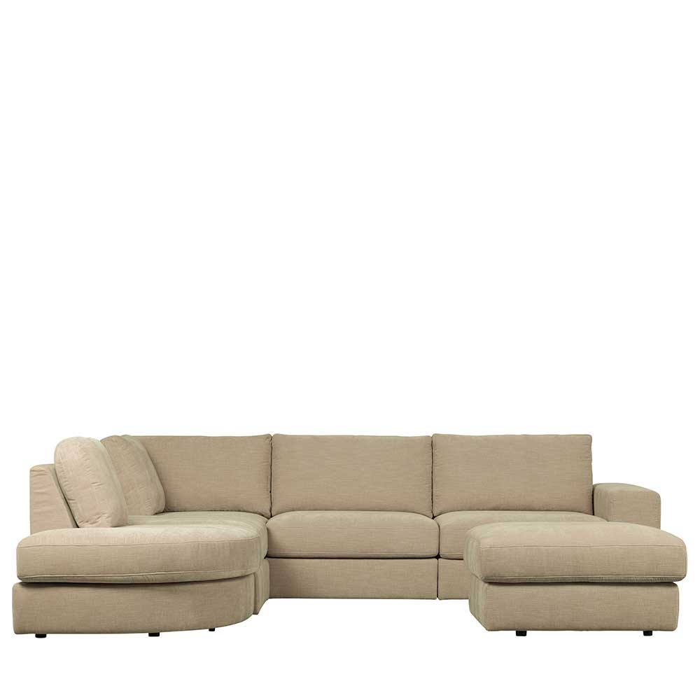 Sofa Kombination Pilamonia mit fünf Modulen in Beige Webstoff