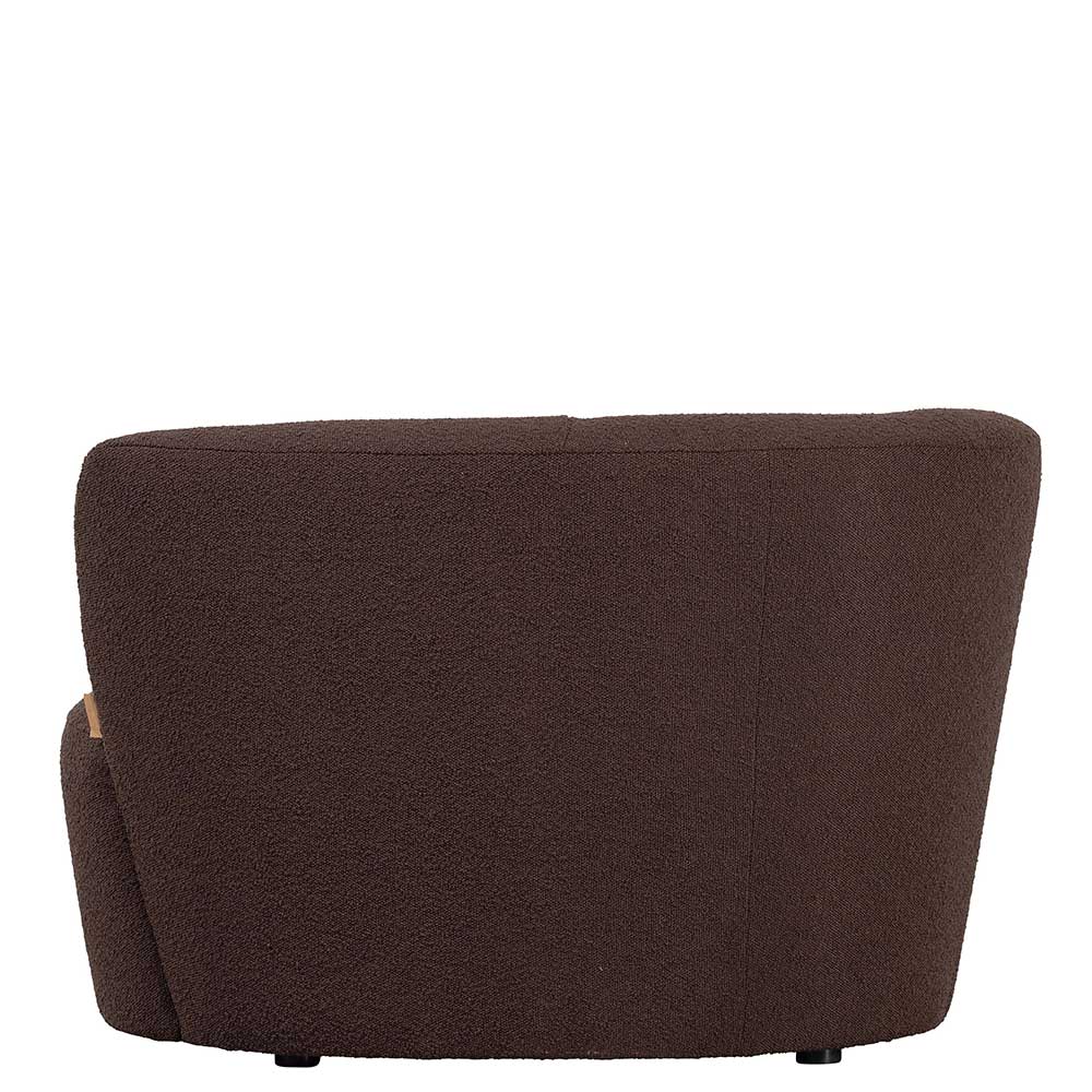 Boucle Einsitzer Sofa Urezzas in Braun im Skandi Design