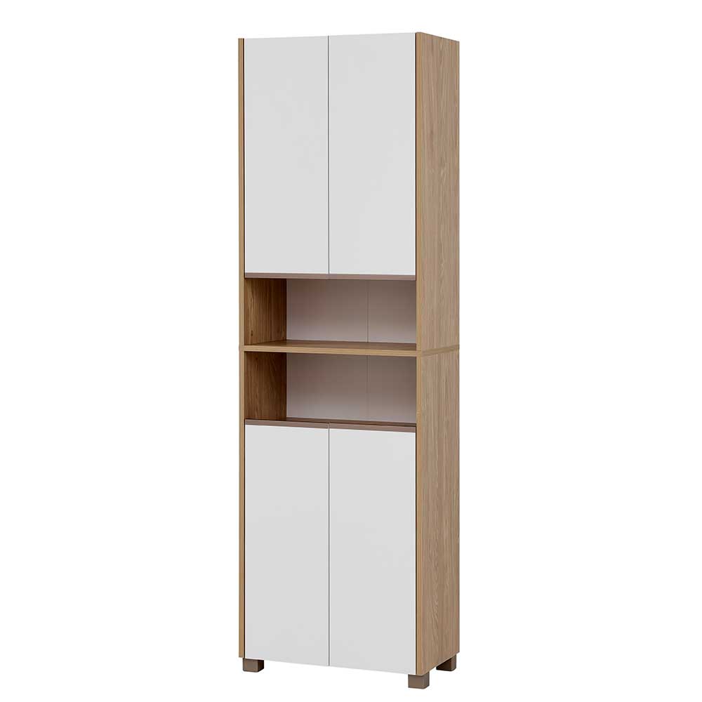 Badhochschrank Vakuum mit zwei offenen Fächern 187 cm hoch