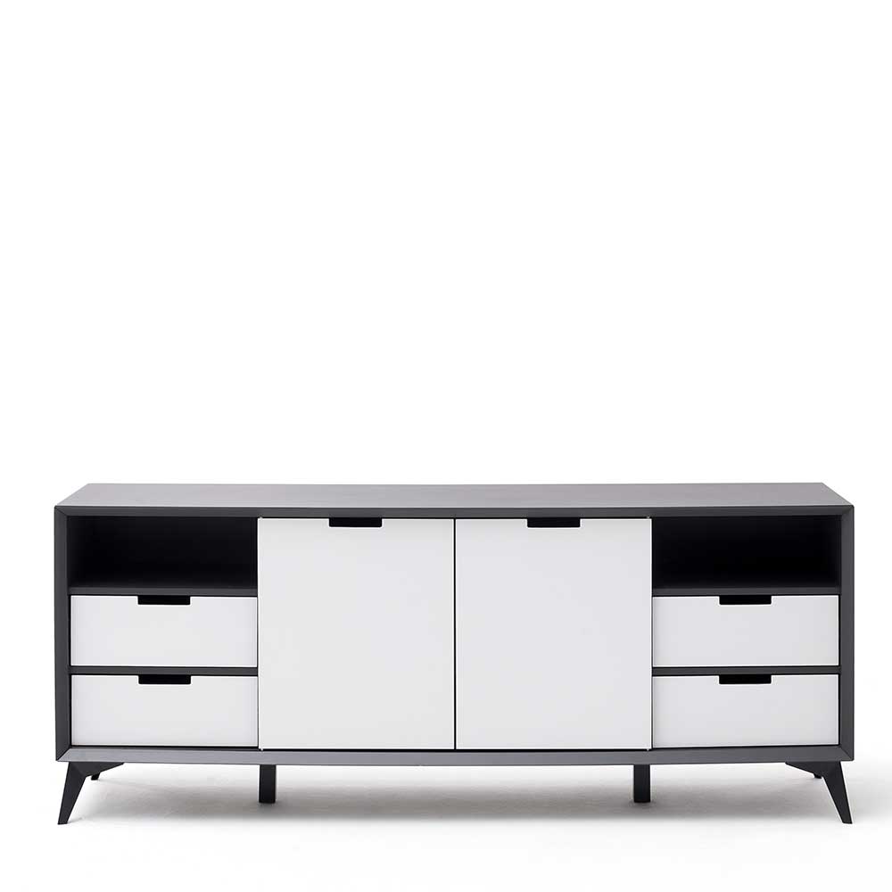 Sideboard Ucraivo in Grau und Weiß mit Wechselfront