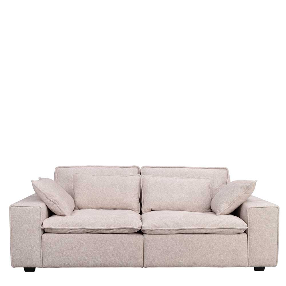 Moderne Wohnzimmer Couch Tajibo in Beige 226 cm breit