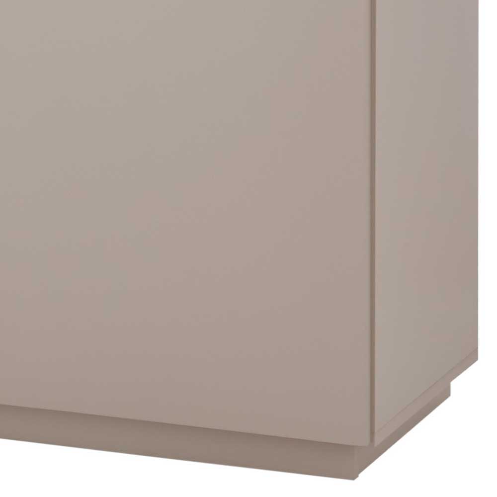 Sideboard Balteas in Taupe mit Akazie Massivholz Deckplatte