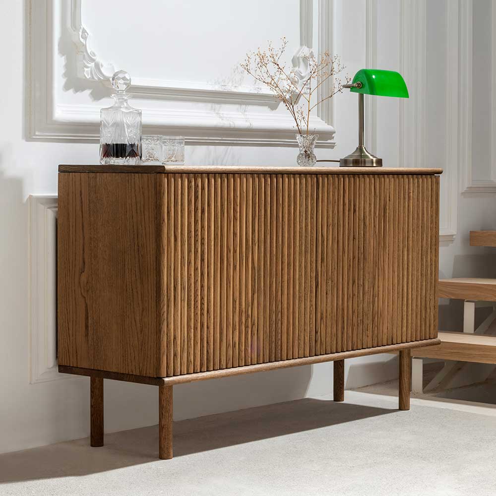 Massives Sideboard Conlega in Eiche Braun im Skandi Design