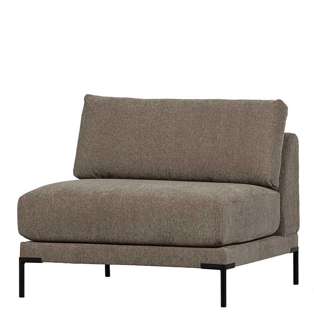 Modulares Sofa Udjaca in Taupe und Schwarz mit fünf Sitzplätzen