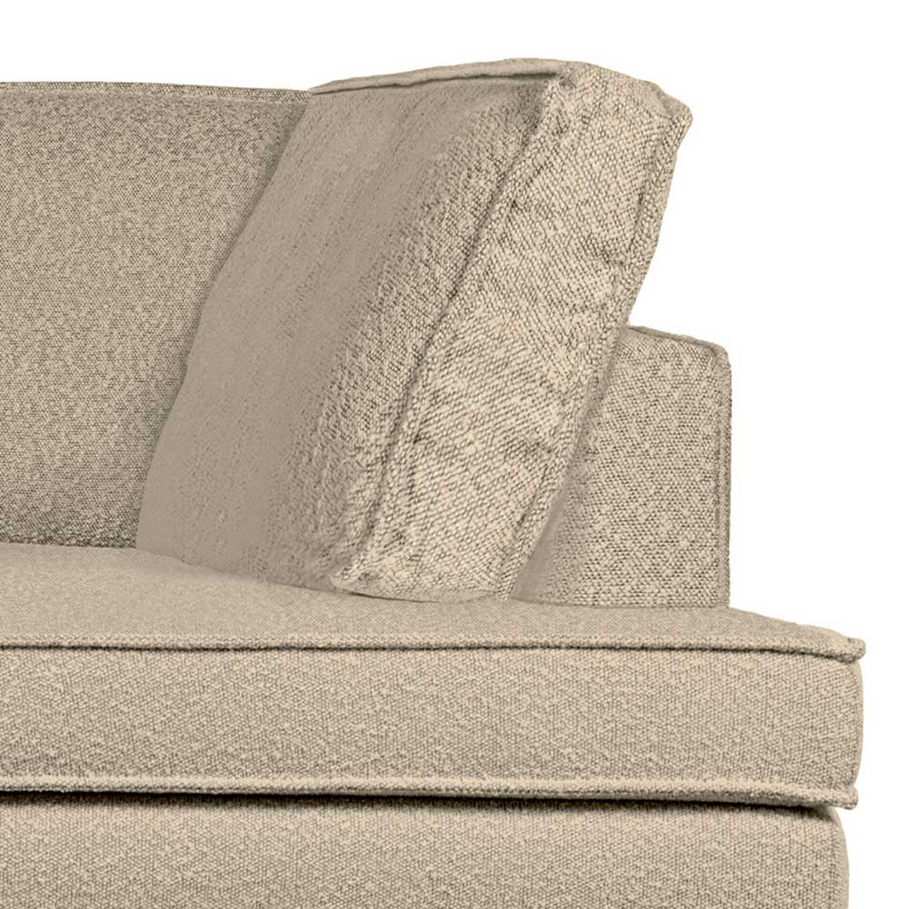 Modernes Ecksofa Catanias in Beige mit Fußgestell aus Metall