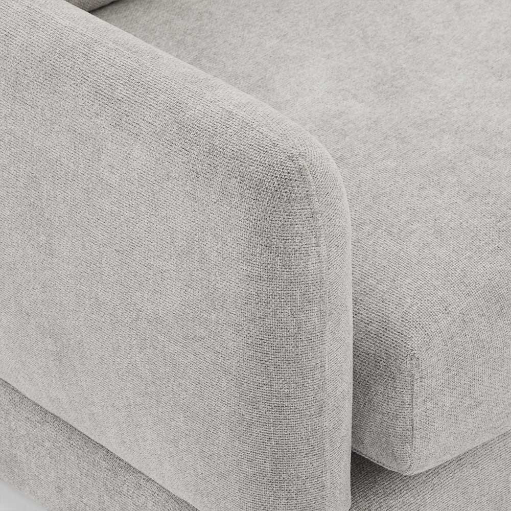 Ecksofa Ofelia in Hellgrau im Skandi Design