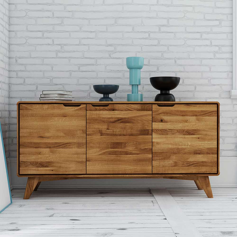 Türen Sideboard Vinial aus Wildeiche Massivholz modern