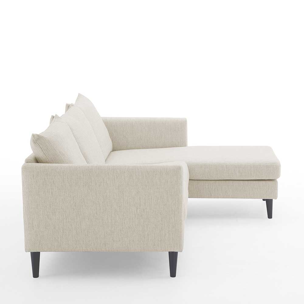 Skandi Design Sofa Eckgarnitur Ruffos in Cremefarben 227 cm breit