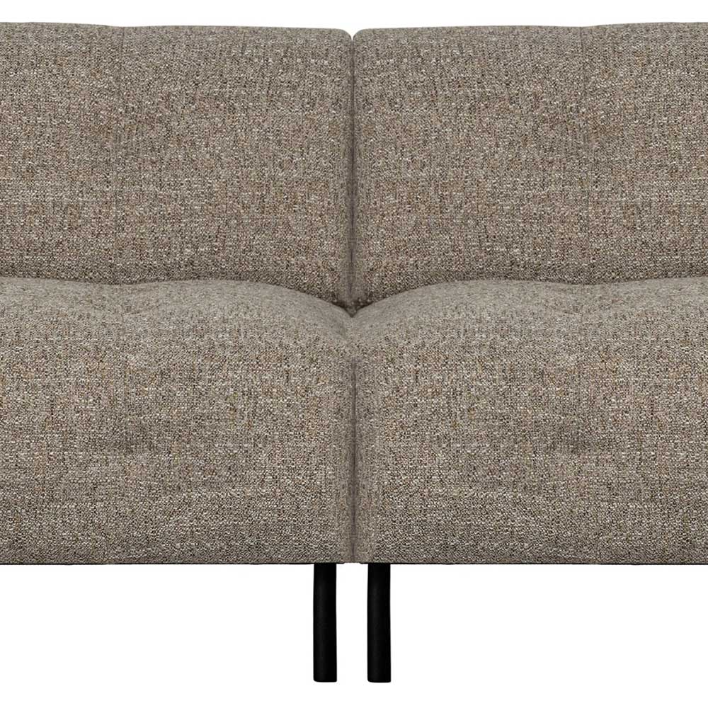 Dreisitzer Sofa modern Cardiff in Hellbraun meliert mit Vierfußgestell aus Metall