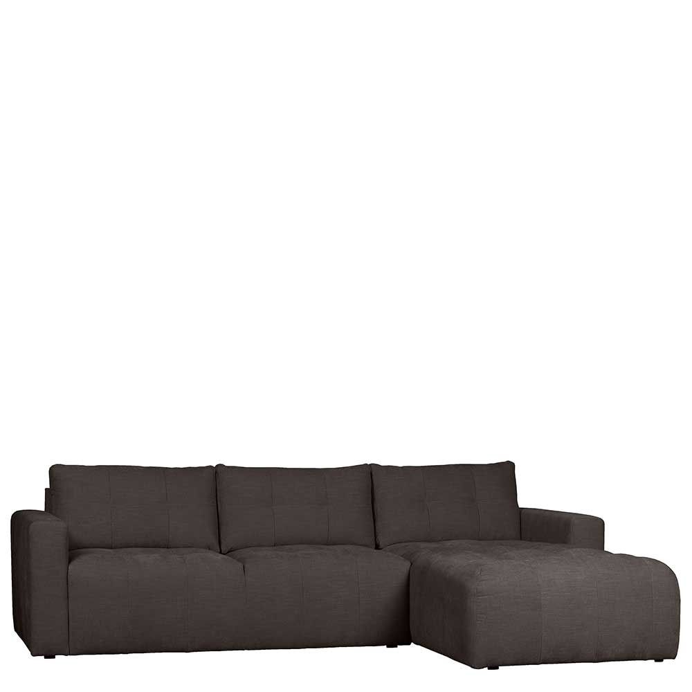 Ecksofa in Anthrazit Chiyom 280 cm breit mit drei Sitzplätzen