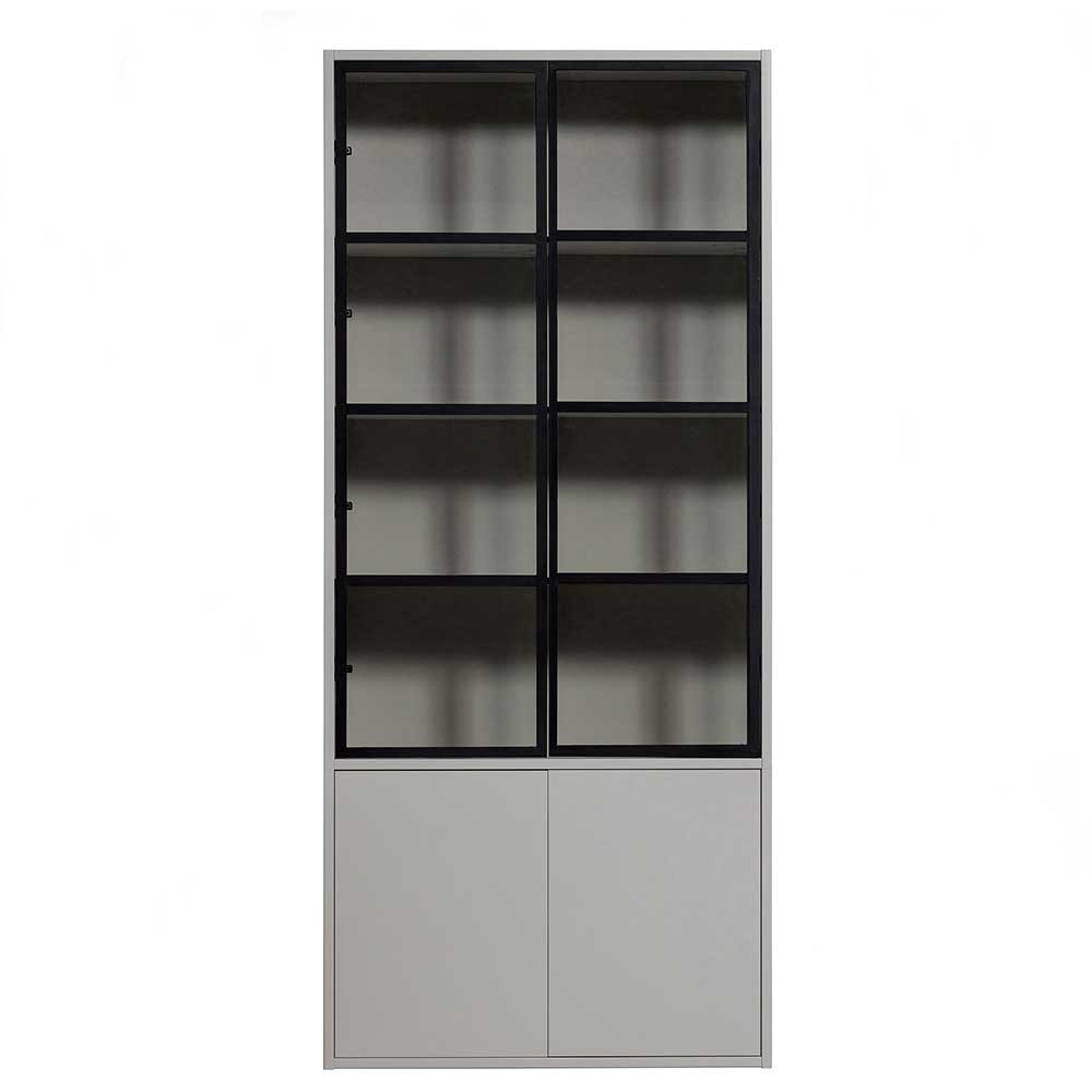 Wohnzimmer Vitrinenschrank Edmonda in modernem Design 230 cm hoch