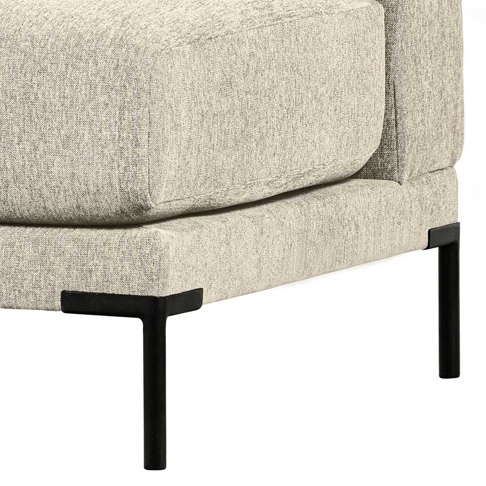 Modul Sofa Element Imdyano in Beige mit Vierfußgestell aus Metall