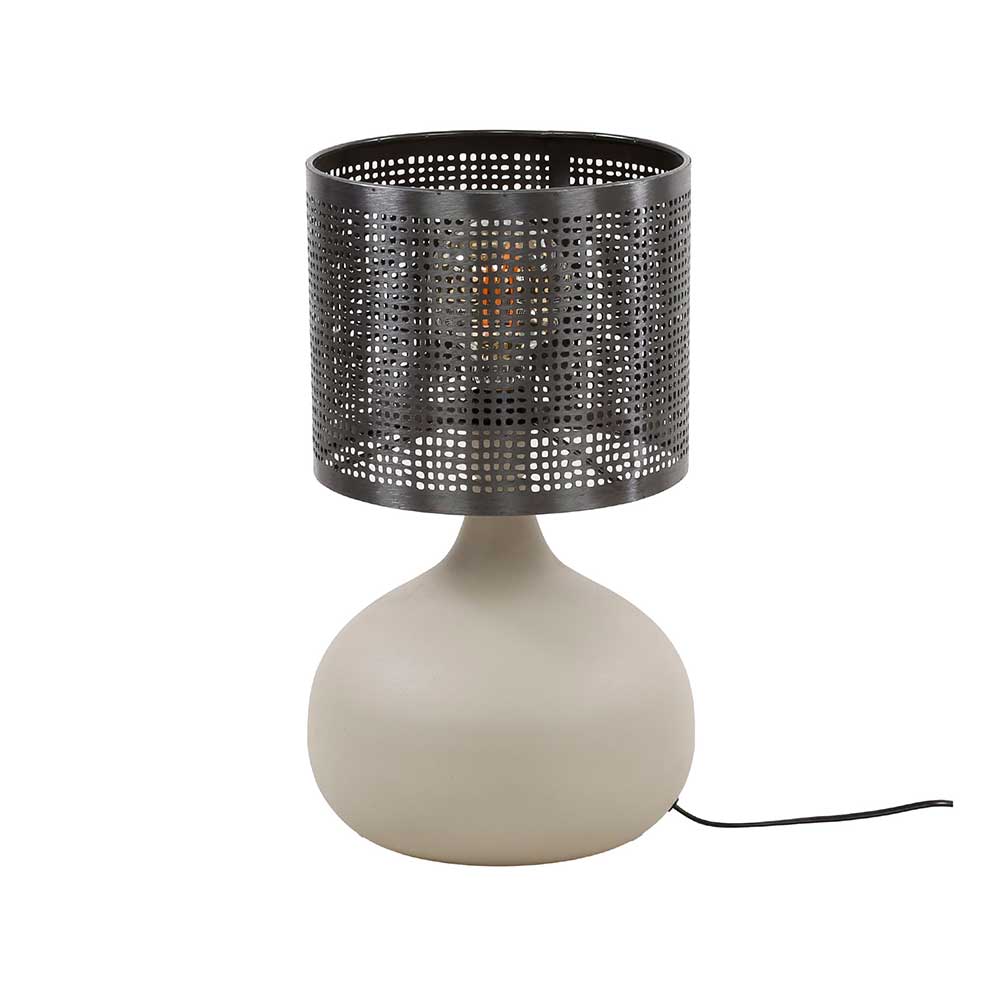 Tischlampe Eracosta in Beige aus Metall