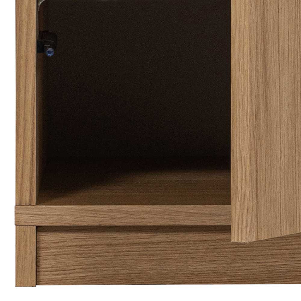 Kleiner Unterschrank Wohnzimmer Shinin in Eichefarben 44 cm hoch