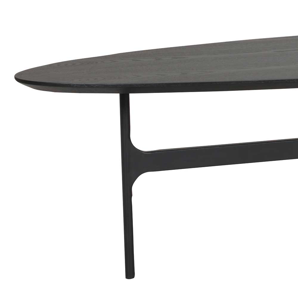 180 cm breiter Couchtisch Rolas in modernem Design schwarz lackiert