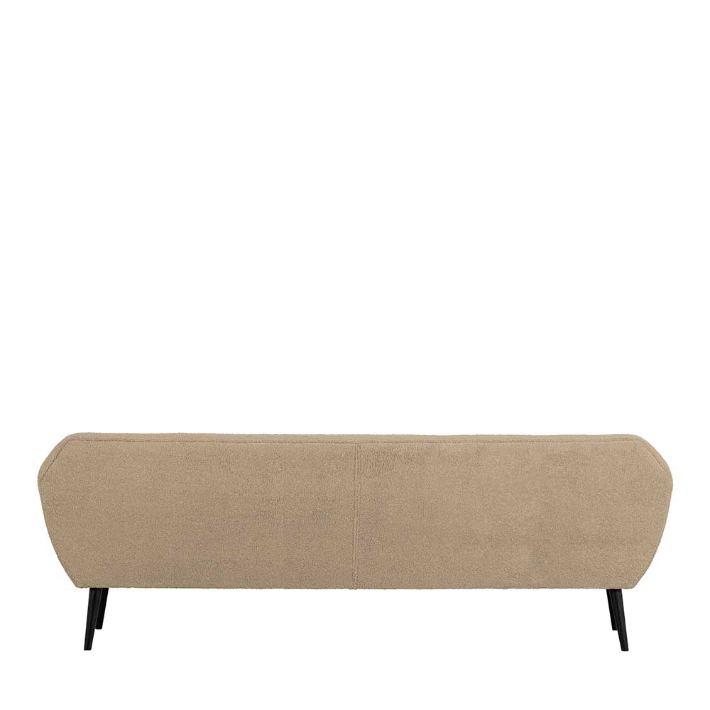 Dreisitzer Sofa Marv mit Webplüsch Bezug in Beige