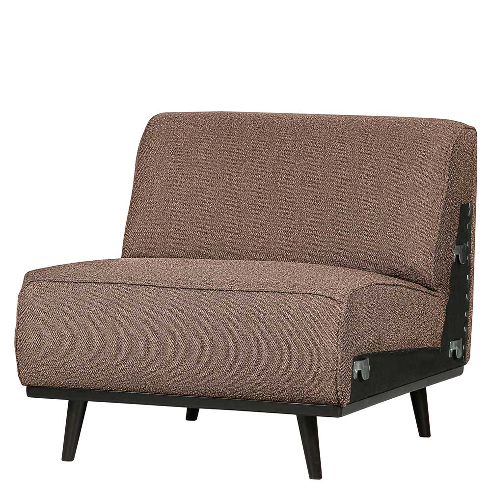 Hellbraunes Sofa Modul Element Zenit aus Boucle Stoff mit Bonell Federkern