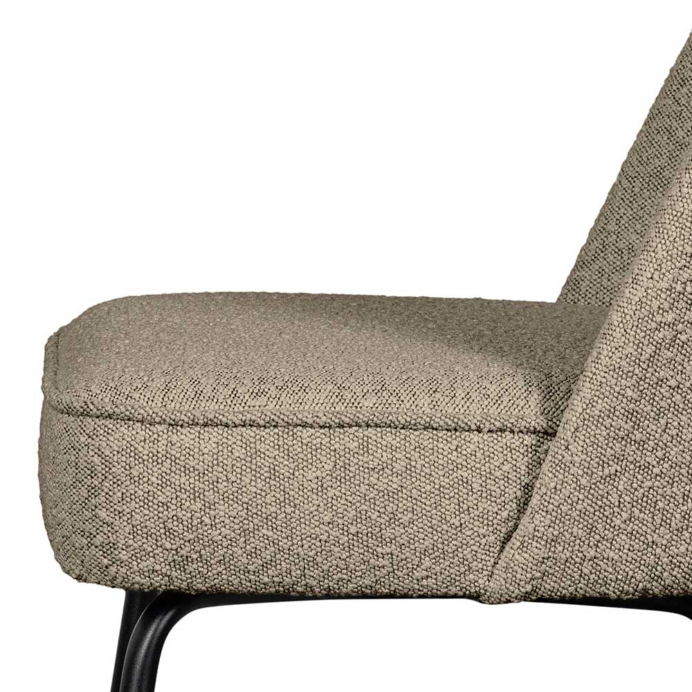 Polsterstühle Esszimmer Retro Merkur in Beige und Schwarz (2er Set)