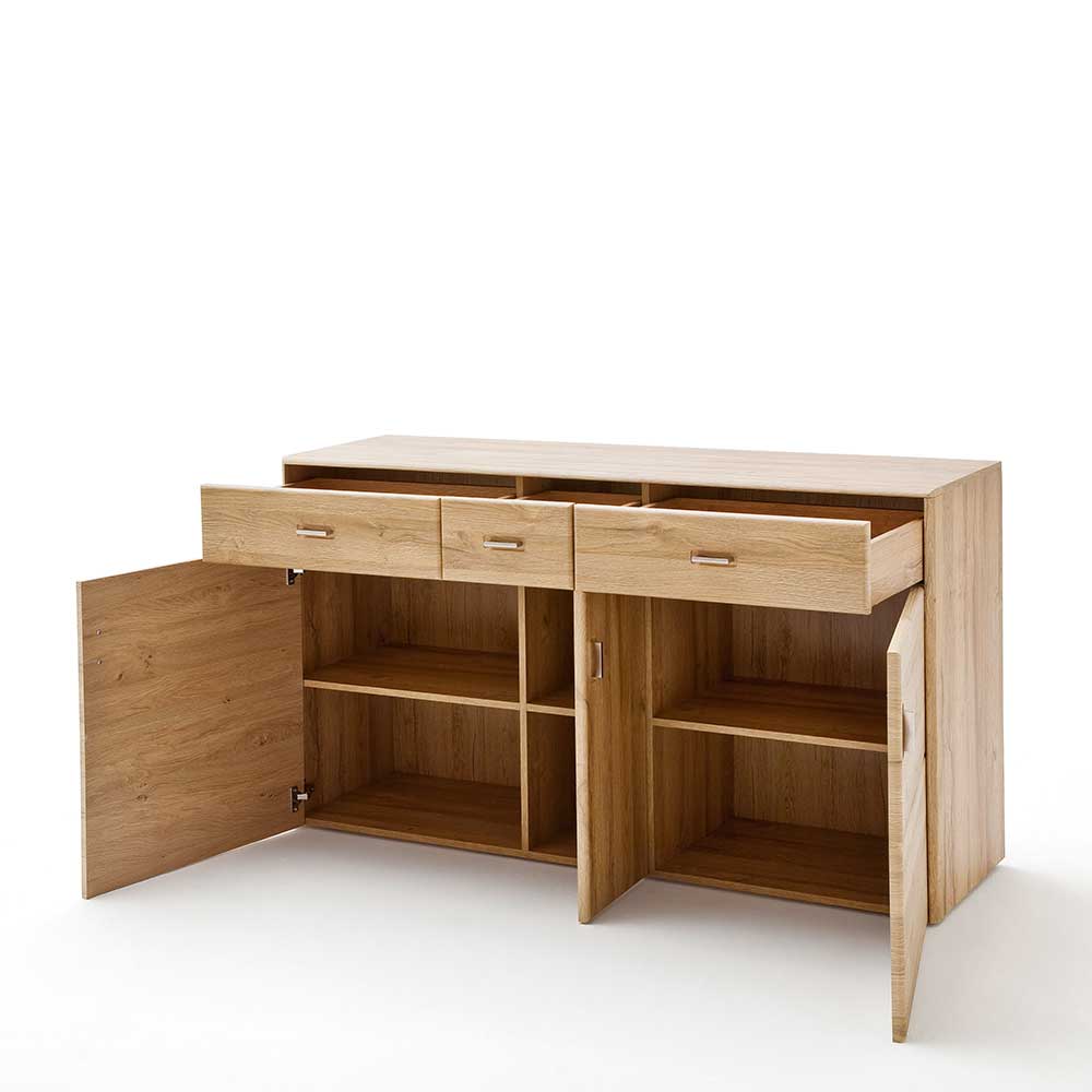 Sideboard Zidrella in Wildeichefarben 3 türig