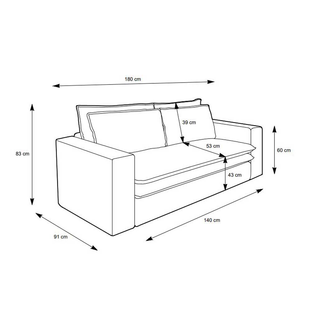 Hellgraues Zweisitzer Sofa Zipna aus Cord mit 43 cm Sitzhöhe