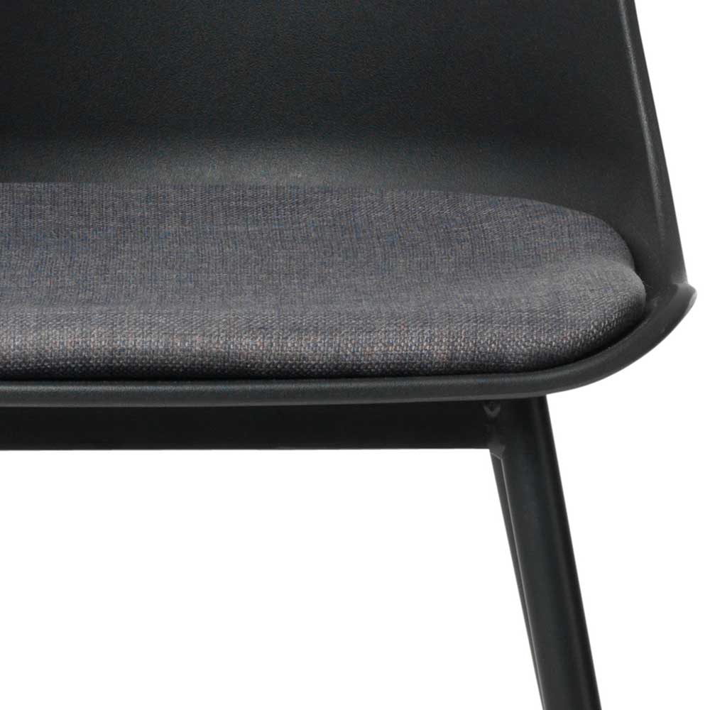 Kunststoff Esstisch Stühle Nantou in Schwarz modern (2er Set)