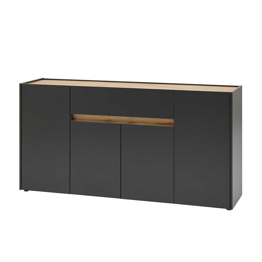 Sideboard Uzniana in Wildeichefarben und Anthrazit