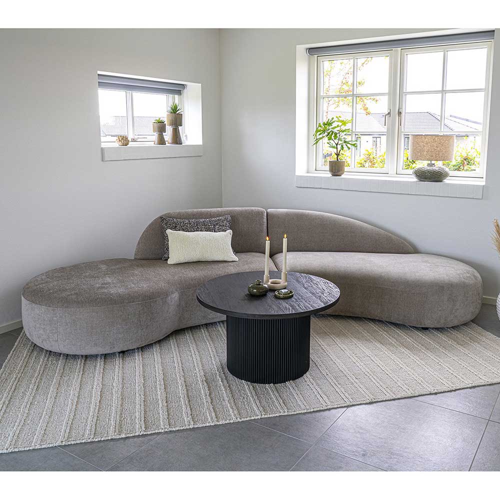 Sofa Blondago aus Chenillegewebe in modernem Design