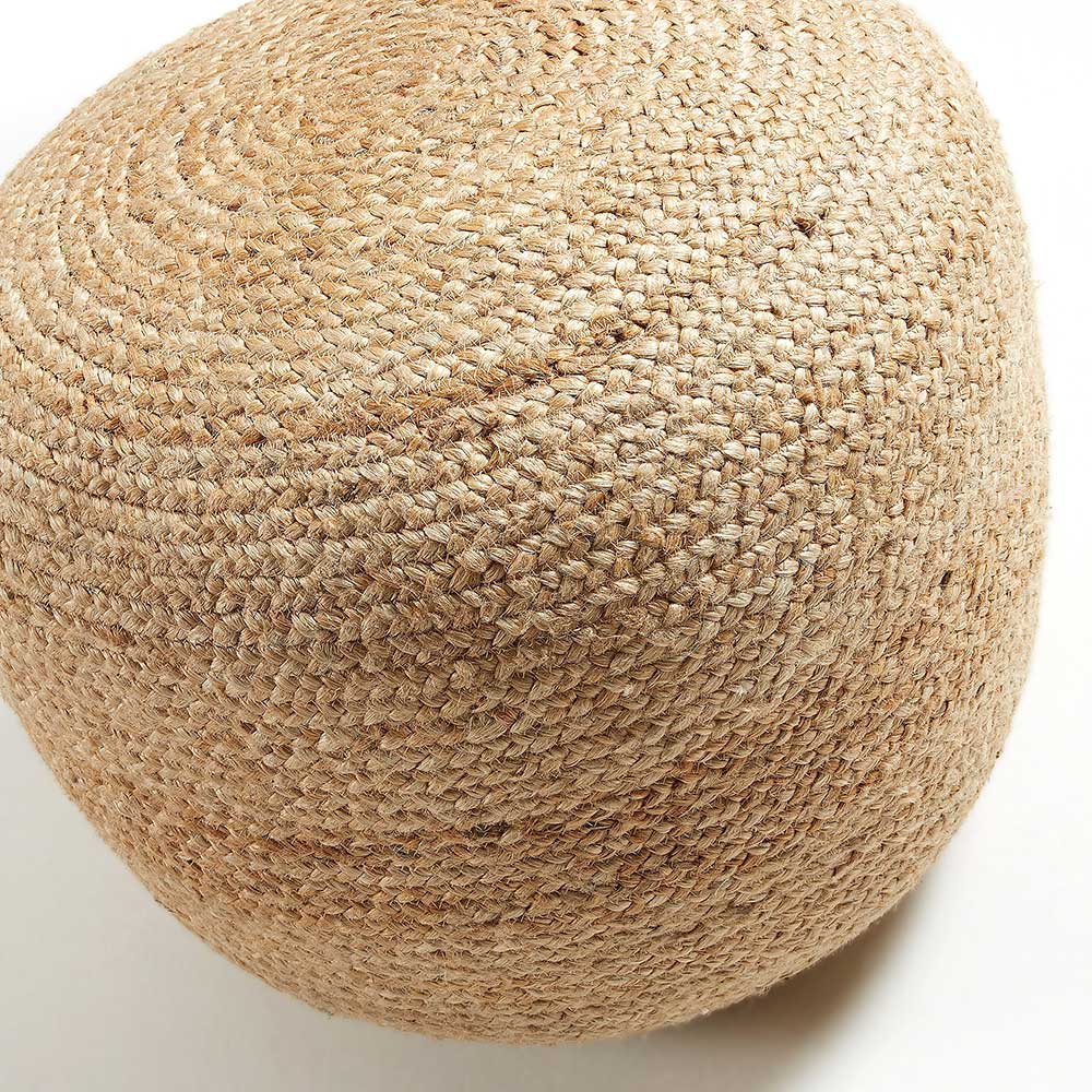 Sitzpouf Swiss aus Jute Geflecht naturbelassen in Beige