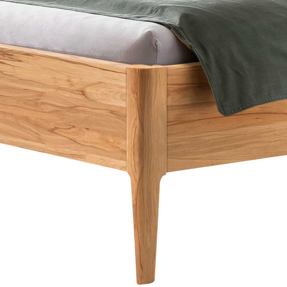 Wildbuche Doppelbett Nigari aus Massivholz 216 cm tief