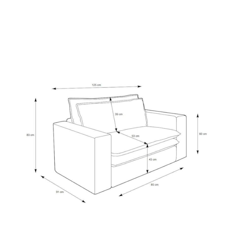 Lounge Sessel mit Hocker Eltusa in Anthrazit aus Cord (zweiteilig)