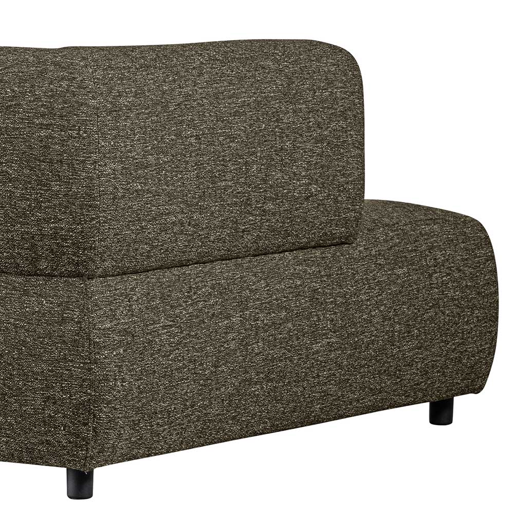 Sofa Element links modern Vallino 122 cm breit aus Strukturstoff