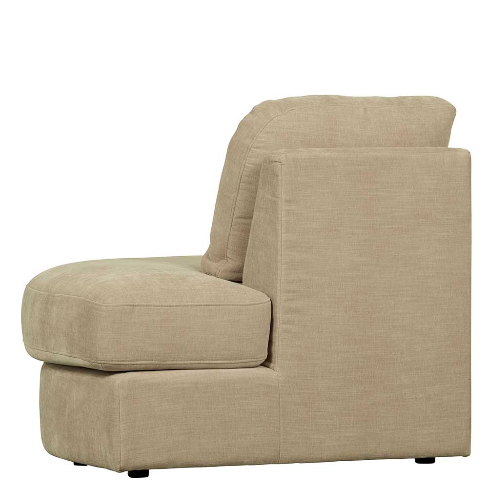 Modulsofa Abschluss Element rechts Pilamonia in Beige Rücken echt bezogen