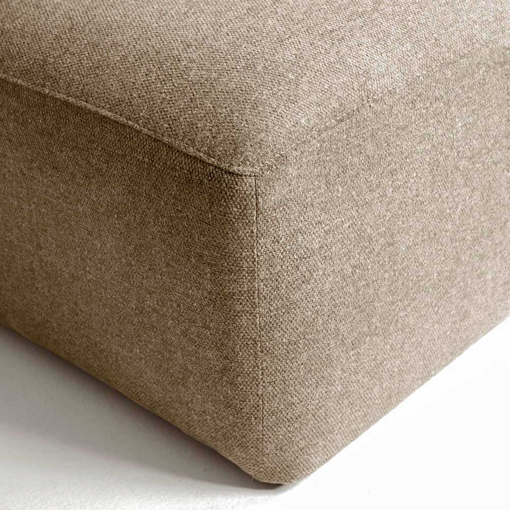 Dreisitzer Ecksofa Slobozia in Beige 70 cm Sitztiefe