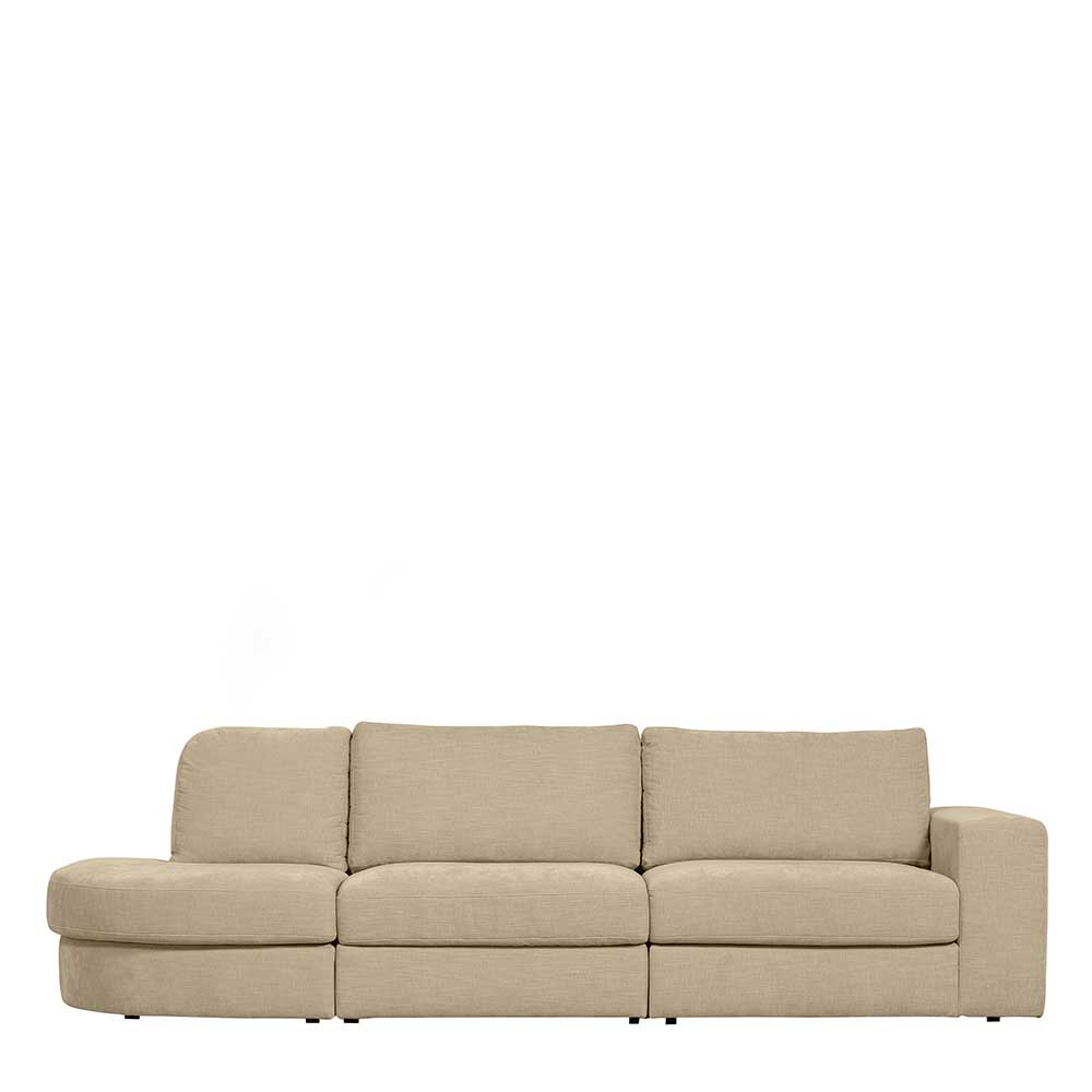 Modernes Modulsofa Pilamonia in Beige mit drei Sitzplätzen