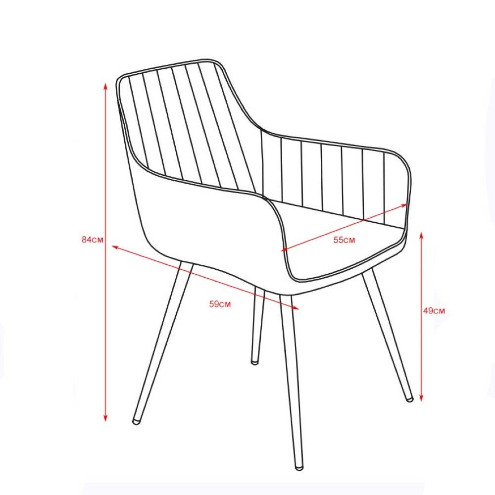 Armstühle Bacoas aus Samt mit Gestell aus Metall (2er Set)