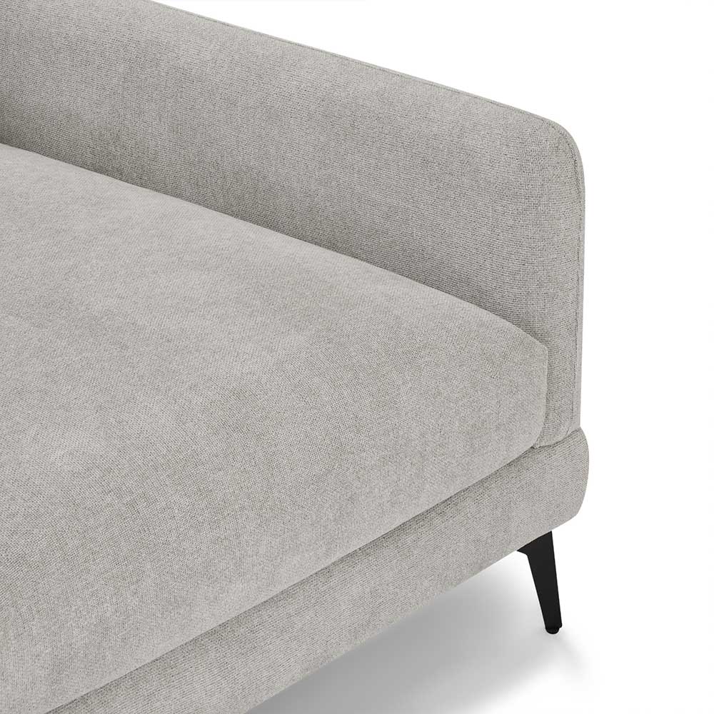 Ecksofa Ofelia in Hellgrau im Skandi Design