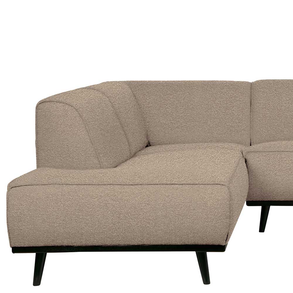 Ecksofa Nashville in Beige aus Boucle Stoff