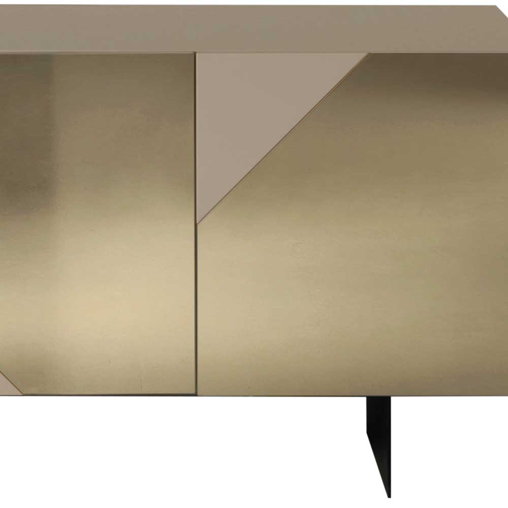 Spiegelglas Sideboard Tsinati mit Wangengestell aus Metall 180 cm breit