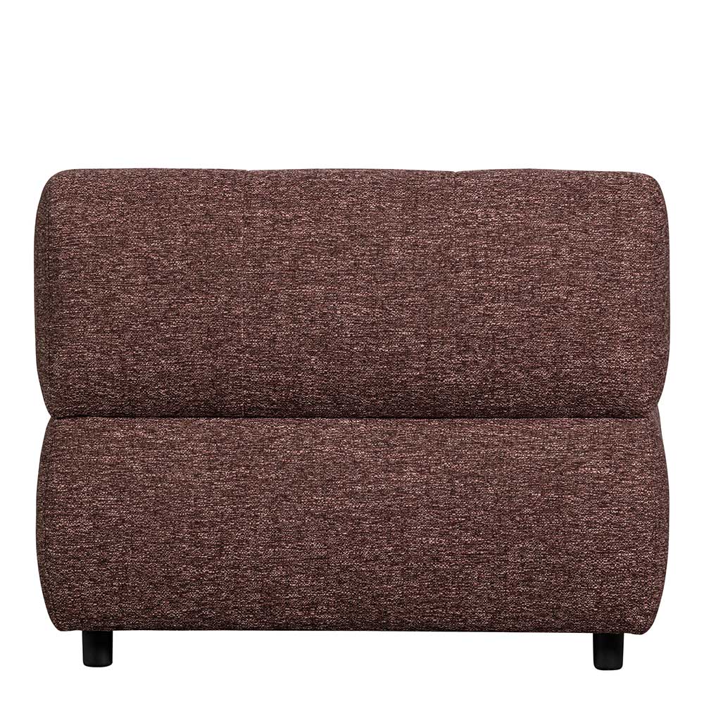 Modulares Couch Element Rasfera in Mauve aus Strukturstoff 90 cm breit