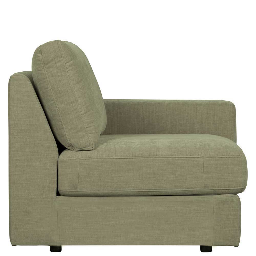 Zweisitzer Couch Karyon - modernes Modulsofa in Graugrün